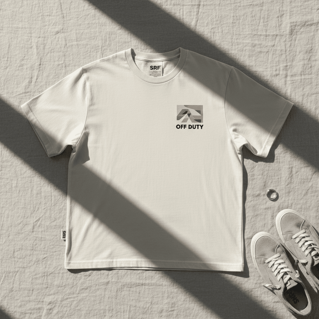 Kaos casual polos dengan detail jahitan rapi